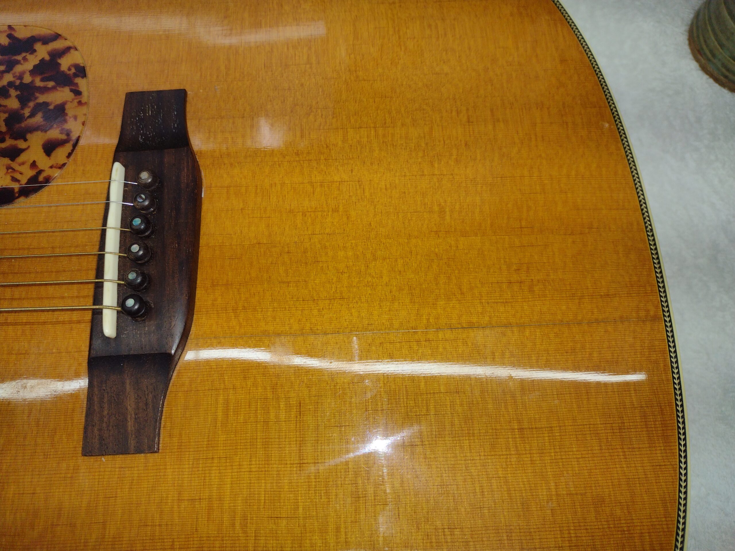 Guitar Top Crack Repair
